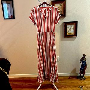 Long flowing striped dress